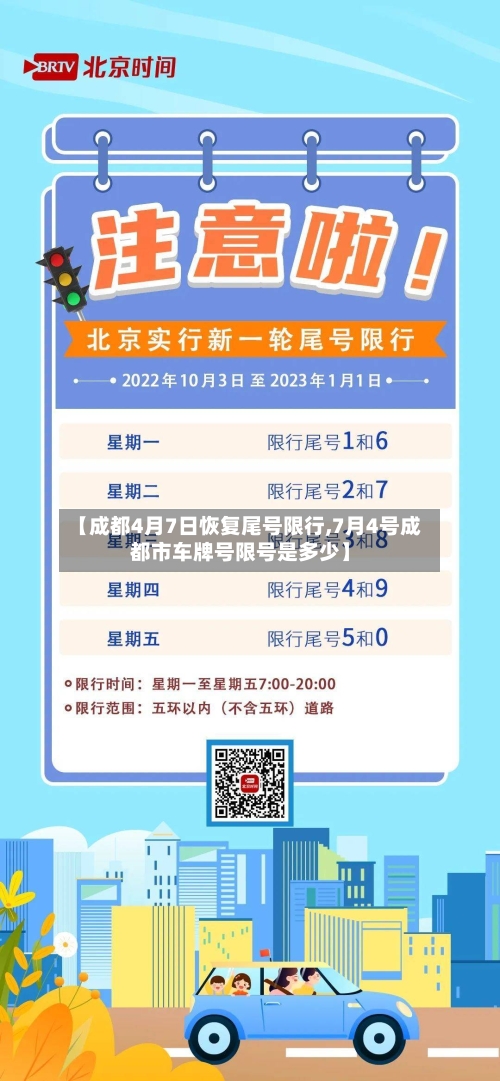 【成都4月7日恢复尾号限行,7月4号成都市车牌号限号是多少】-第3张图片