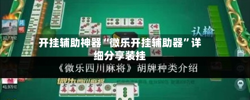 开挂辅助神器“微乐开挂辅助器”详细分享装挂-第1张图片