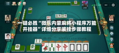 一键必胜“微乐内蒙麻将小程序万能开挂器”详细分享装挂步骤教程-第3张图片