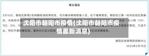 沈阳市朝阳市疫情(沈阳市朝阳市疫情最新消息)-第2张图片