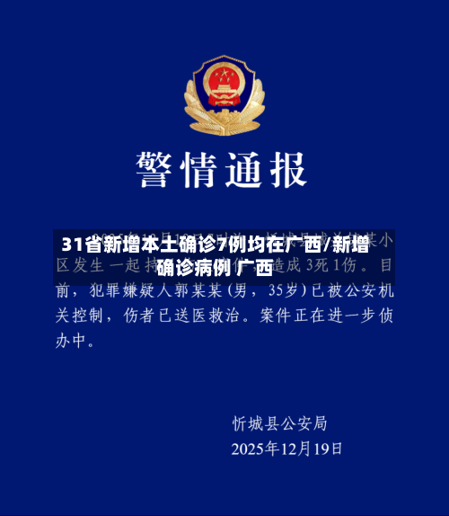 31省新增本土确诊7例均在广西/新增确诊病例 广西-第2张图片