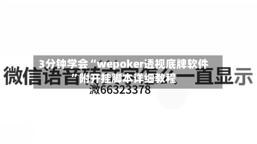 3分钟学会“wepoker透视底牌软件”附开挂脚本详细教程-第3张图片