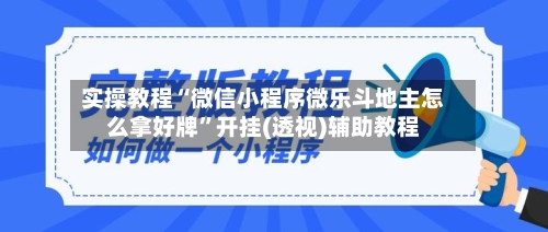 实操教程“微信小程序微乐斗地主怎么拿好牌”开挂(透视)辅助教程-第3张图片