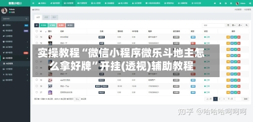 实操教程“微信小程序微乐斗地主怎么拿好牌”开挂(透视)辅助教程-第1张图片