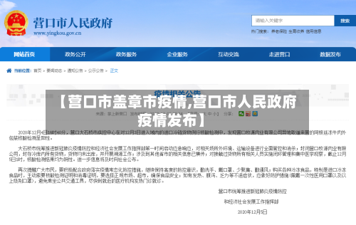 【营口市盖章市疫情,营口市人民政府疫情发布】-第1张图片