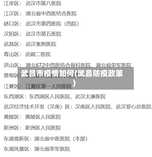 武昌市疫情如何(武昌防疫政策)-第1张图片