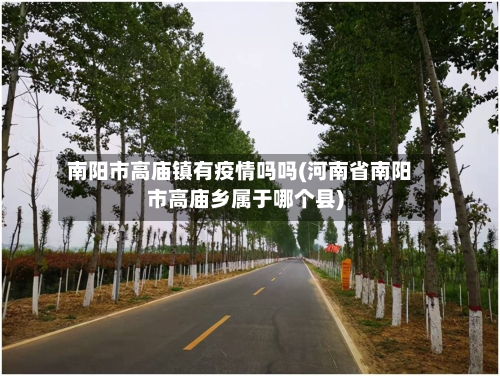 南阳市高庙镇有疫情吗吗(河南省南阳市高庙乡属于哪个县)-第2张图片