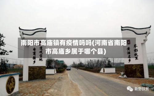 南阳市高庙镇有疫情吗吗(河南省南阳市高庙乡属于哪个县)-第1张图片