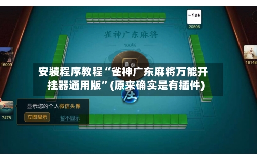 安装程序教程“雀神广东麻将万能开挂器通用版	”(原来确实是有插件)-第1张图片