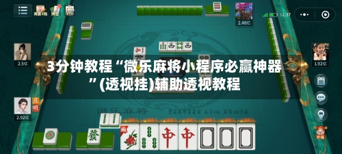 3分钟教程“微乐麻将小程序必赢神器”(透视挂)辅助透视教程-第2张图片