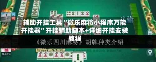 辅助开挂工具“微乐麻将小程序万能开挂器”开挂辅助脚本+详细开挂安装教程-第3张图片