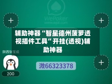 辅助神器“智星德州菠萝透视插件工具	”开挂(透视)辅助神器-第2张图片
