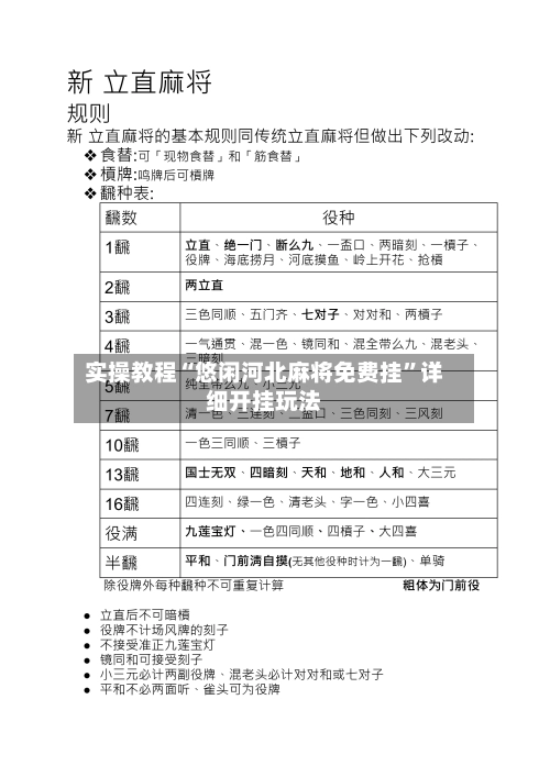 实操教程“悠闲河北麻将免费挂”详细开挂玩法-第1张图片