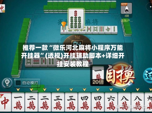 推荐一款“微乐河北麻将小程序万能开挂器”(透视)开挂辅助脚本+详细开挂安装教程-第2张图片
