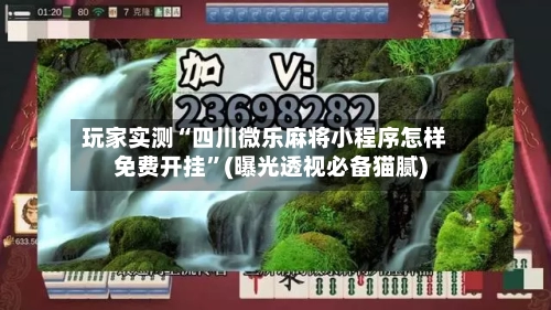 玩家实测“四川微乐麻将小程序怎样免费开挂	”(曝光透视必备猫腻)-第1张图片