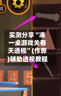 实测分享“凑一桌游戏关春天透视”(作弊)辅助透视教程-第3张图片