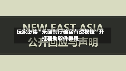 玩家必读“乐酷副厅确实有透视挂”开挂辅助软件教程-第3张图片