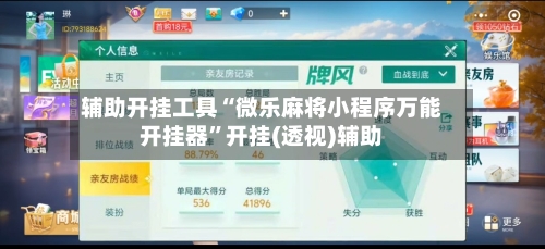 辅助开挂工具“微乐麻将小程序万能开挂器”开挂(透视)辅助-第1张图片