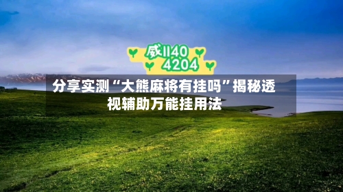 分享实测“大熊麻将有挂吗”揭秘透视辅助万能挂用法-第1张图片