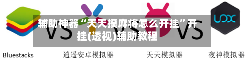辅助神器“天天摸麻将怎么开挂”开挂(透视)辅助教程-第1张图片