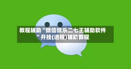 教程辅助“微信微乐二七王辅助软件”开挂(透视)辅助教程-第1张图片