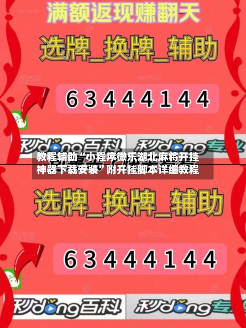 教程辅助“小程序微乐湖北麻将开挂神器下载安装”附开挂脚本详细教程-第1张图片