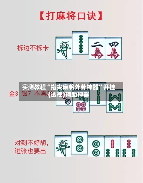 实测教程“指尖麻将外卦神器”开挂(透视)辅助神器-第1张图片