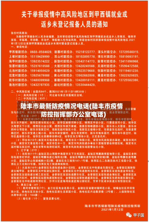 陆丰市最新防疫情况电话(陆丰市疫情防控指挥部办公室电话)-第1张图片