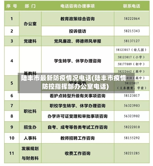 陆丰市最新防疫情况电话(陆丰市疫情防控指挥部办公室电话)-第2张图片