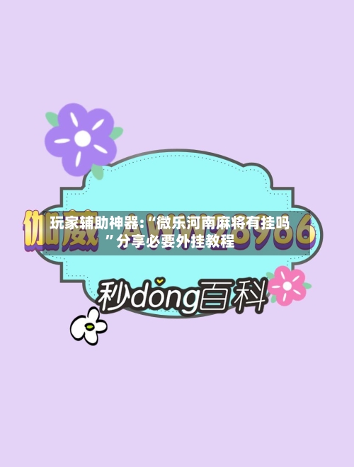 玩家辅助神器:“微乐河南麻将有挂吗”分享必要外挂教程-第1张图片