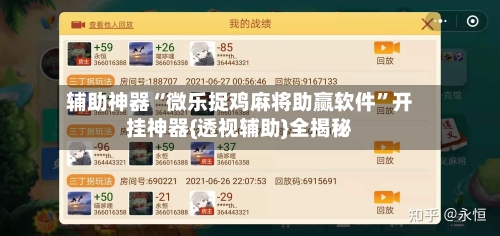 辅助神器“微乐捉鸡麻将助赢软件”开挂神器{透视辅助}全揭秘-第2张图片