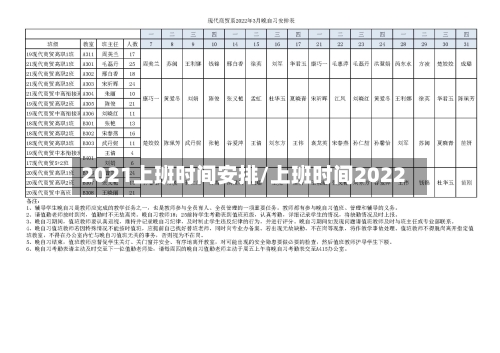2021上班时间安排/上班时间2022-第2张图片