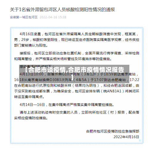 【合肥市谈疫情,合肥市疫情情况报告】-第3张图片