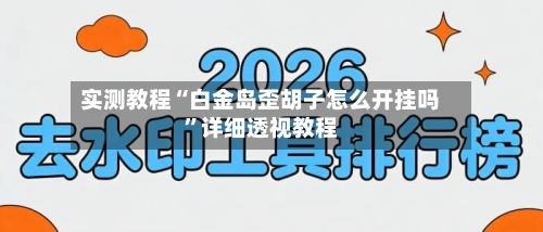实测教程“白金岛歪胡子怎么开挂吗	”详细透视教程-第1张图片