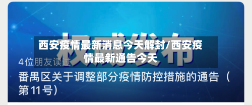 西安疫情最新消息今天解封/西安疫情最新通告今天-第3张图片