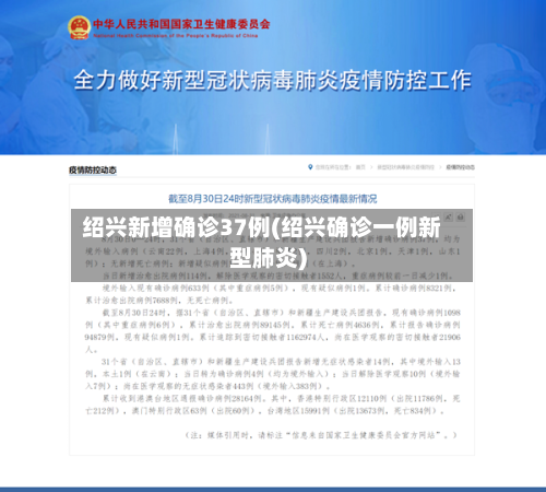 绍兴新增确诊37例(绍兴确诊一例新型肺炎)-第3张图片