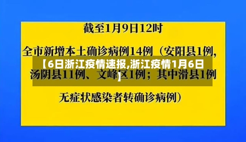 【6日浙江疫情速报,浙江疫情1月6日】-第1张图片