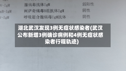湖北武汉发现3例无症状感染者(武汉公布新增3例确诊病例和4例无症状感染者行程轨迹)-第1张图片
