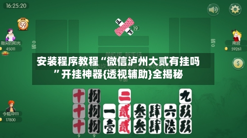 安装程序教程“微信泸州大贰有挂吗”开挂神器{透视辅助}全揭秘-第1张图片