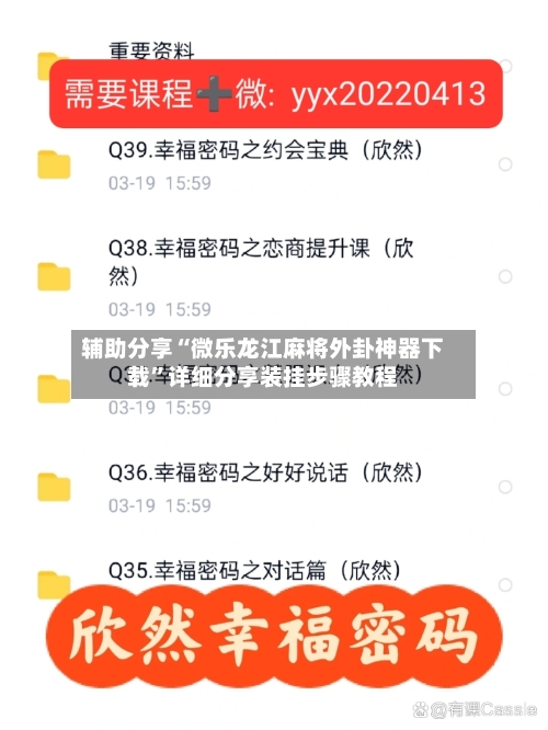 辅助分享“微乐龙江麻将外卦神器下载”详细分享装挂步骤教程-第2张图片