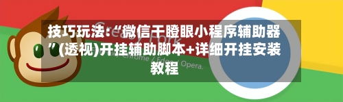 技巧玩法:“微信干瞪眼小程序辅助器	”(透视)开挂辅助脚本+详细开挂安装教程-第2张图片