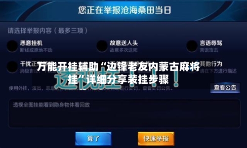 万能开挂辅助“边锋老友内蒙古麻将挂”详细分享装挂步骤-第3张图片