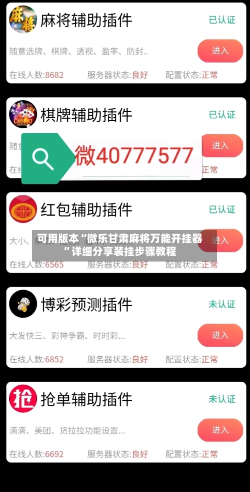 可用版本“微乐甘肃麻将万能开挂器”详细分享装挂步骤教程-第3张图片