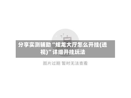 分享实测辅助“炫龙大厅怎么开挂(透视)”详细开挂玩法-第1张图片