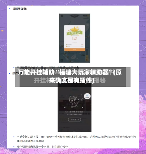 万能开挂辅助“福建大玩家辅助器”(原来确实是有插件)-第1张图片