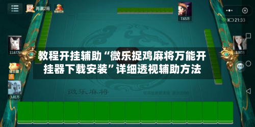 教程开挂辅助“微乐捉鸡麻将万能开挂器下载安装	”详细透视辅助方法-第1张图片