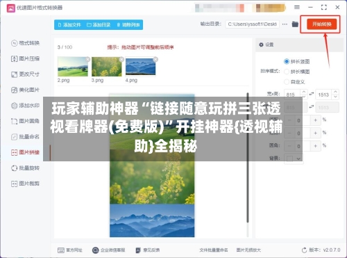 玩家辅助神器“链接随意玩拼三张透视看牌器(免费版)	”开挂神器{透视辅助}全揭秘-第1张图片