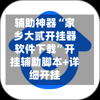 辅助神器“家乡大贰开挂器软件下载”开挂辅助脚本+详细开挂-第1张图片