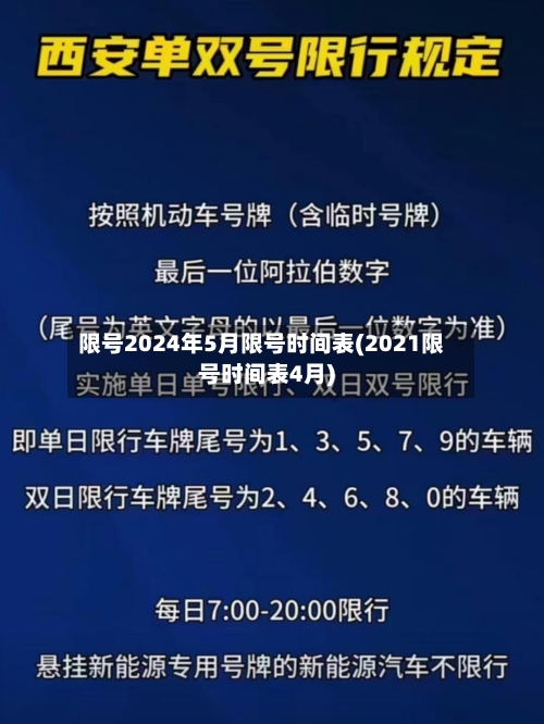 限号2024年5月限号时间表(2021限号时间表4月)-第1张图片