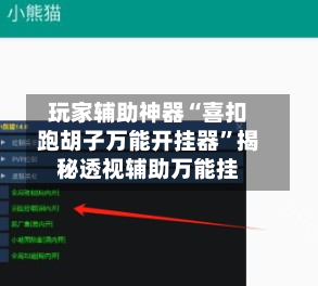 玩家辅助神器“喜扣跑胡子万能开挂器”揭秘透视辅助万能挂-第2张图片